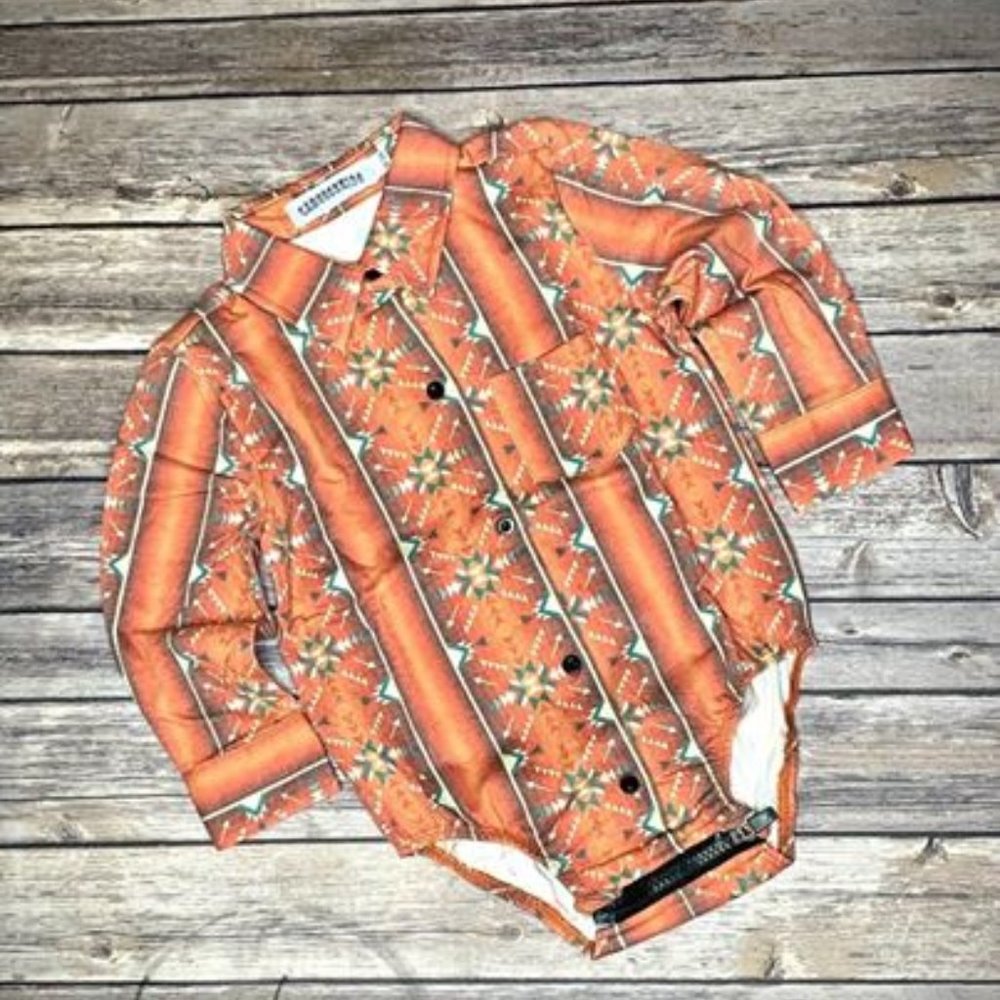 Lil Chaps Western Onesie/Button Up!